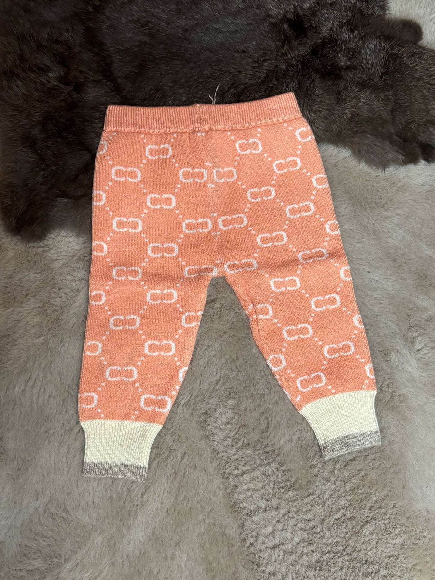 CC knitted pants zalm
