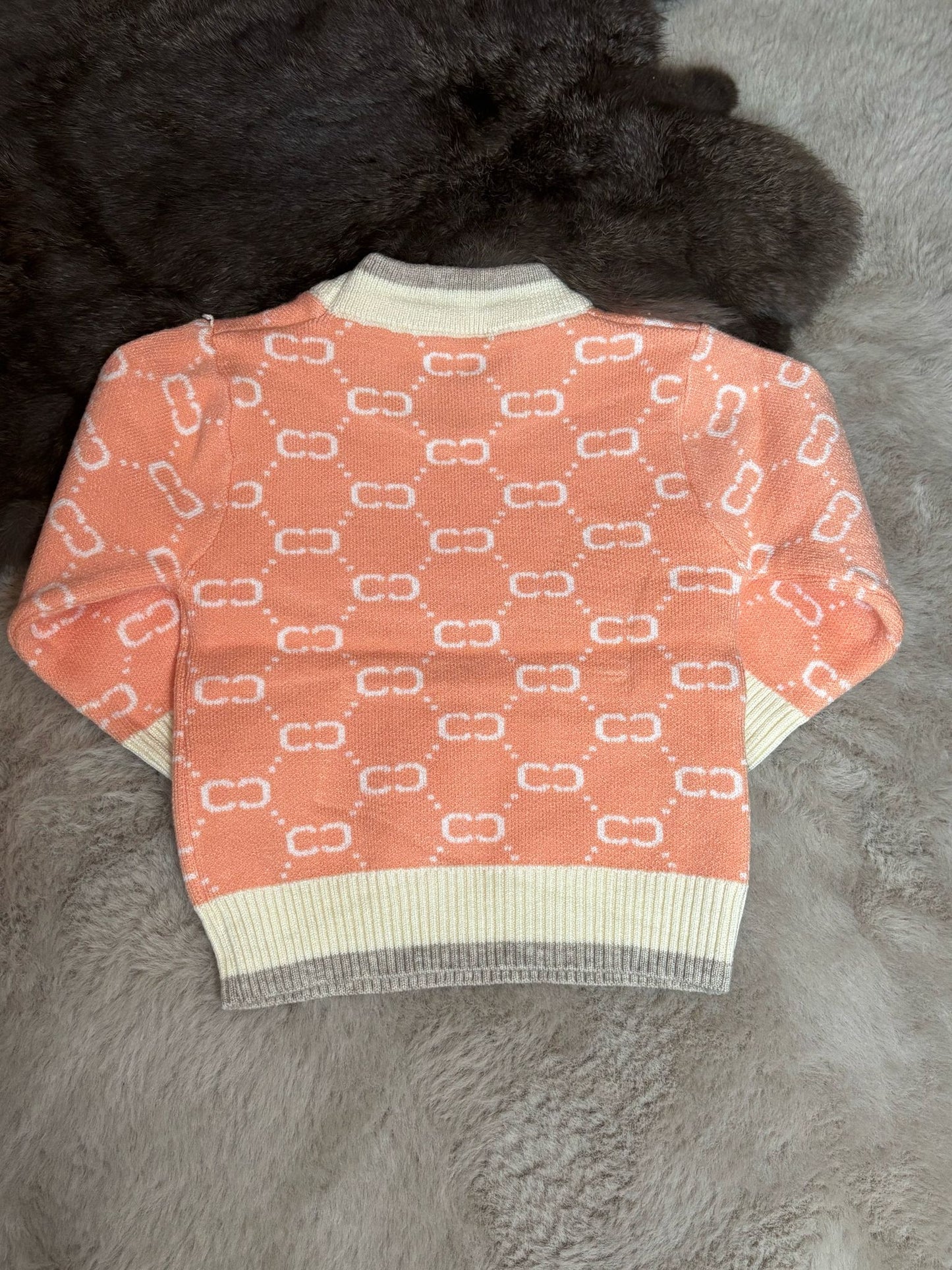 CC knitted sweater zalm
