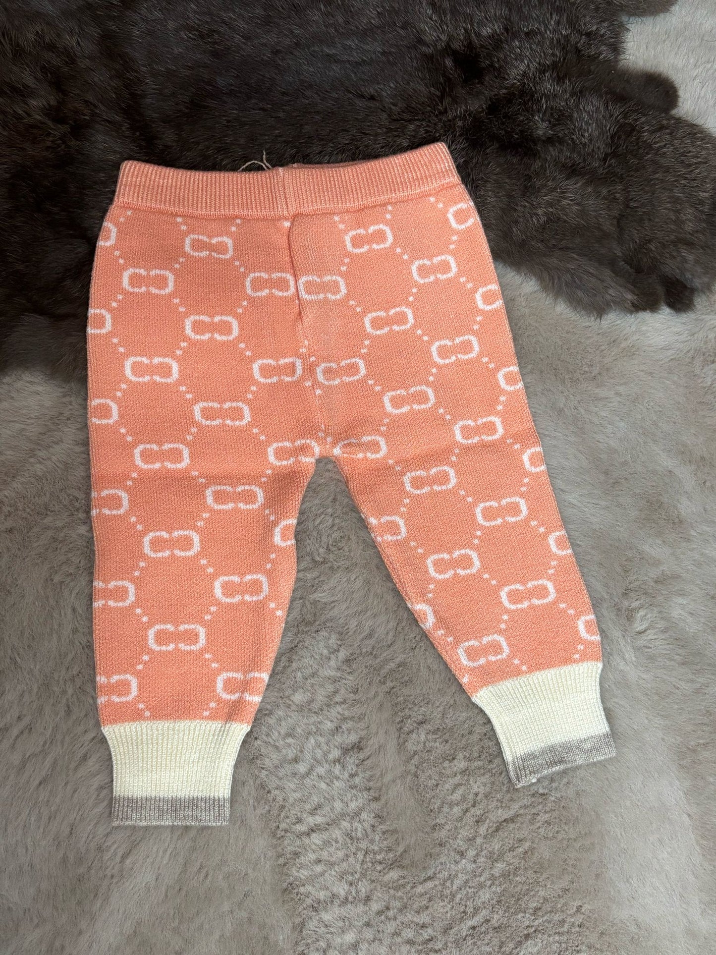 CC knitted pants zalm