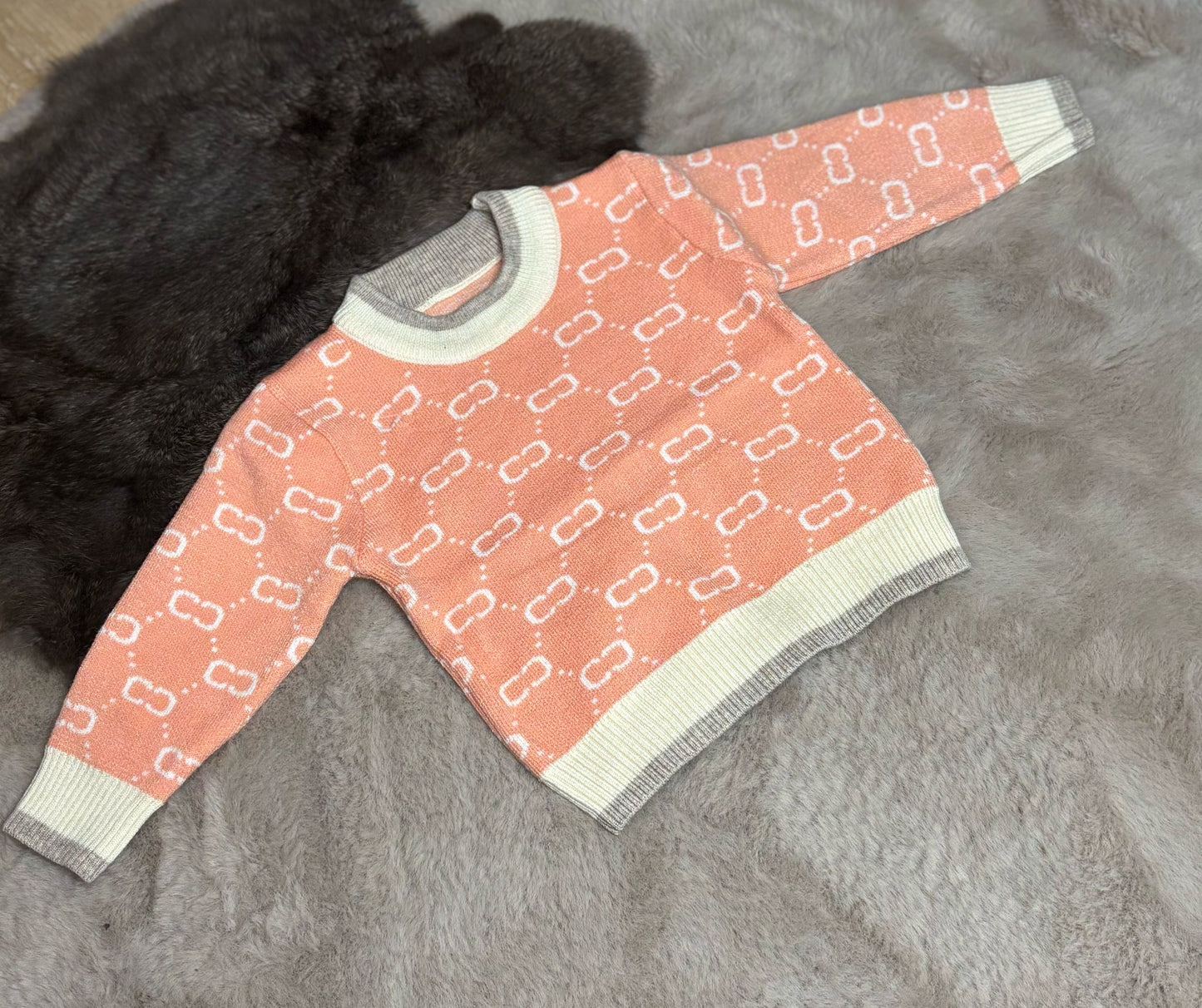 CC knitted sweater zalm