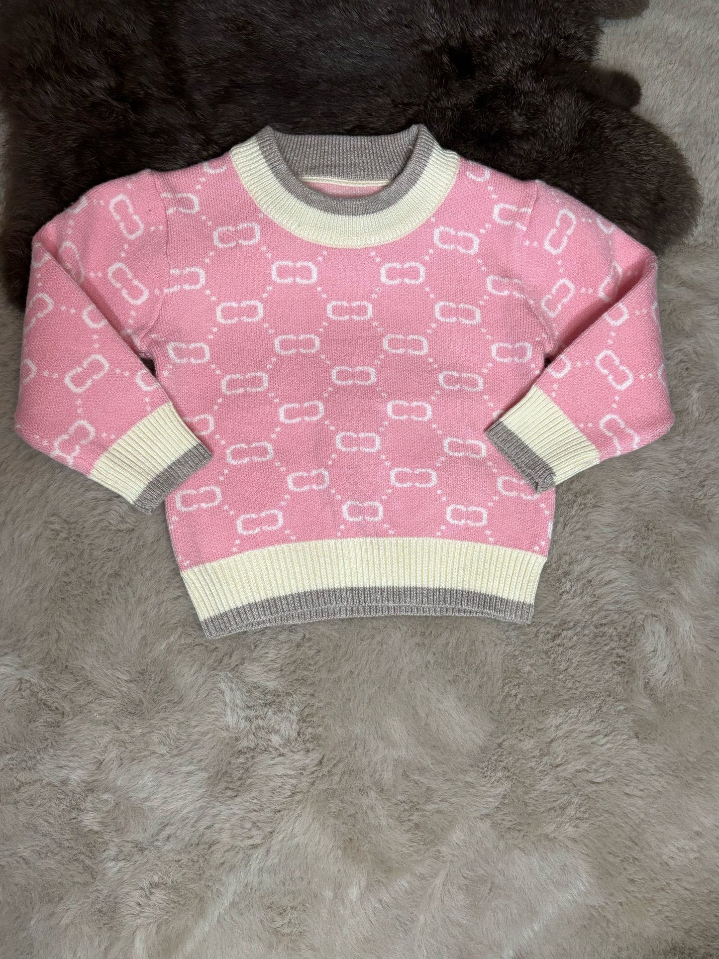 CC knitted sweater pink