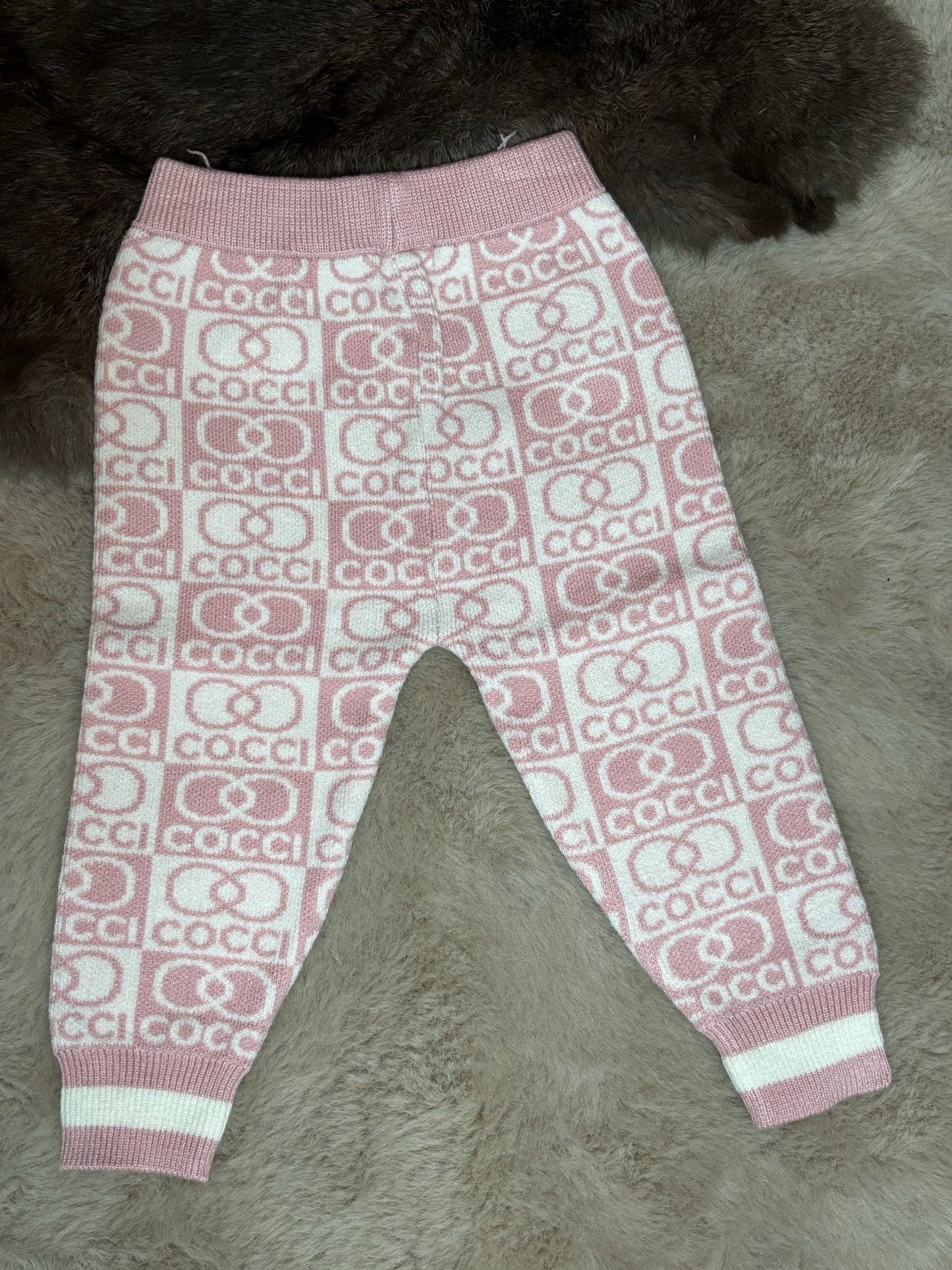 cocci knitted pants pink