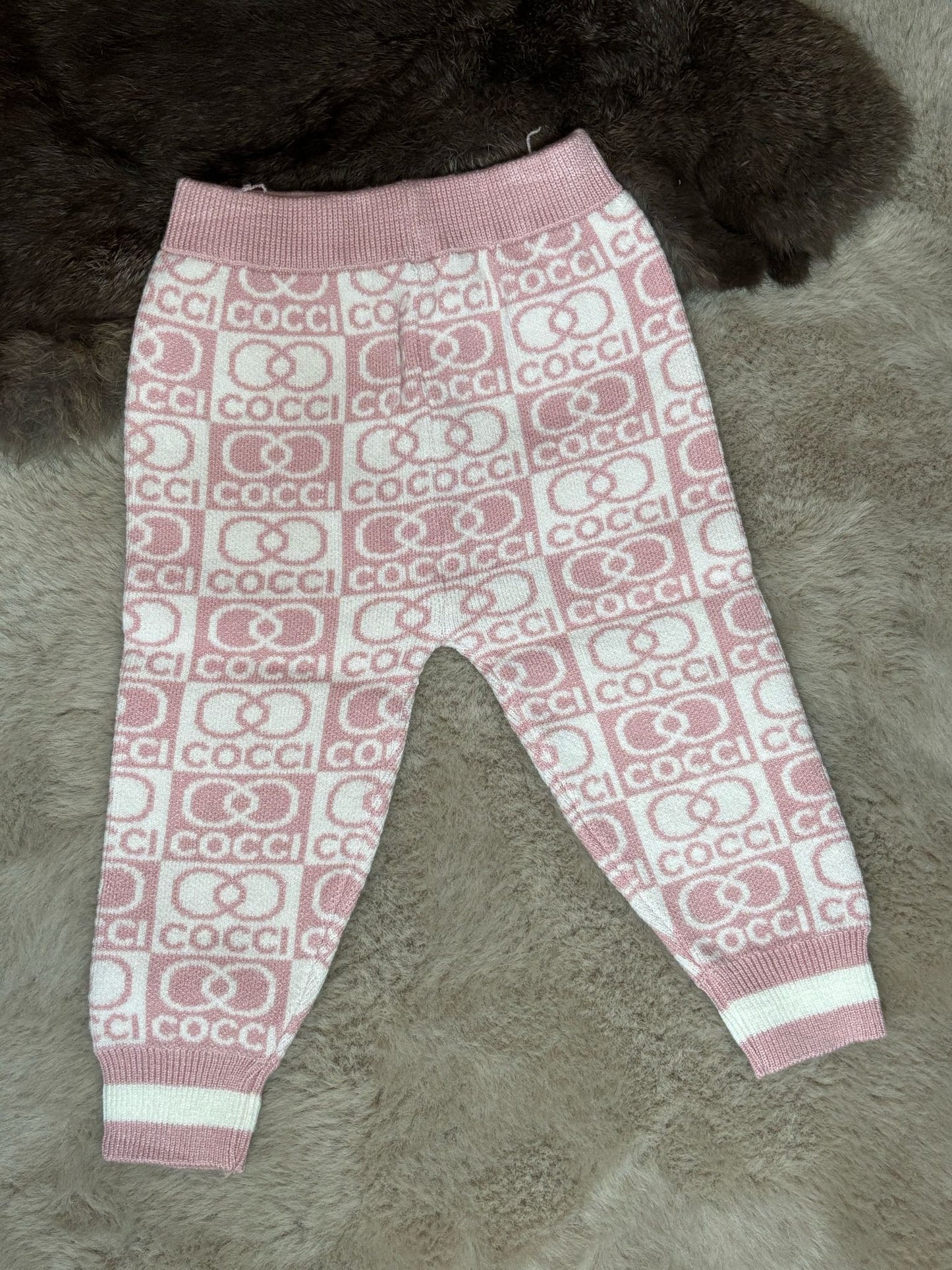 cocci knitted pants pink