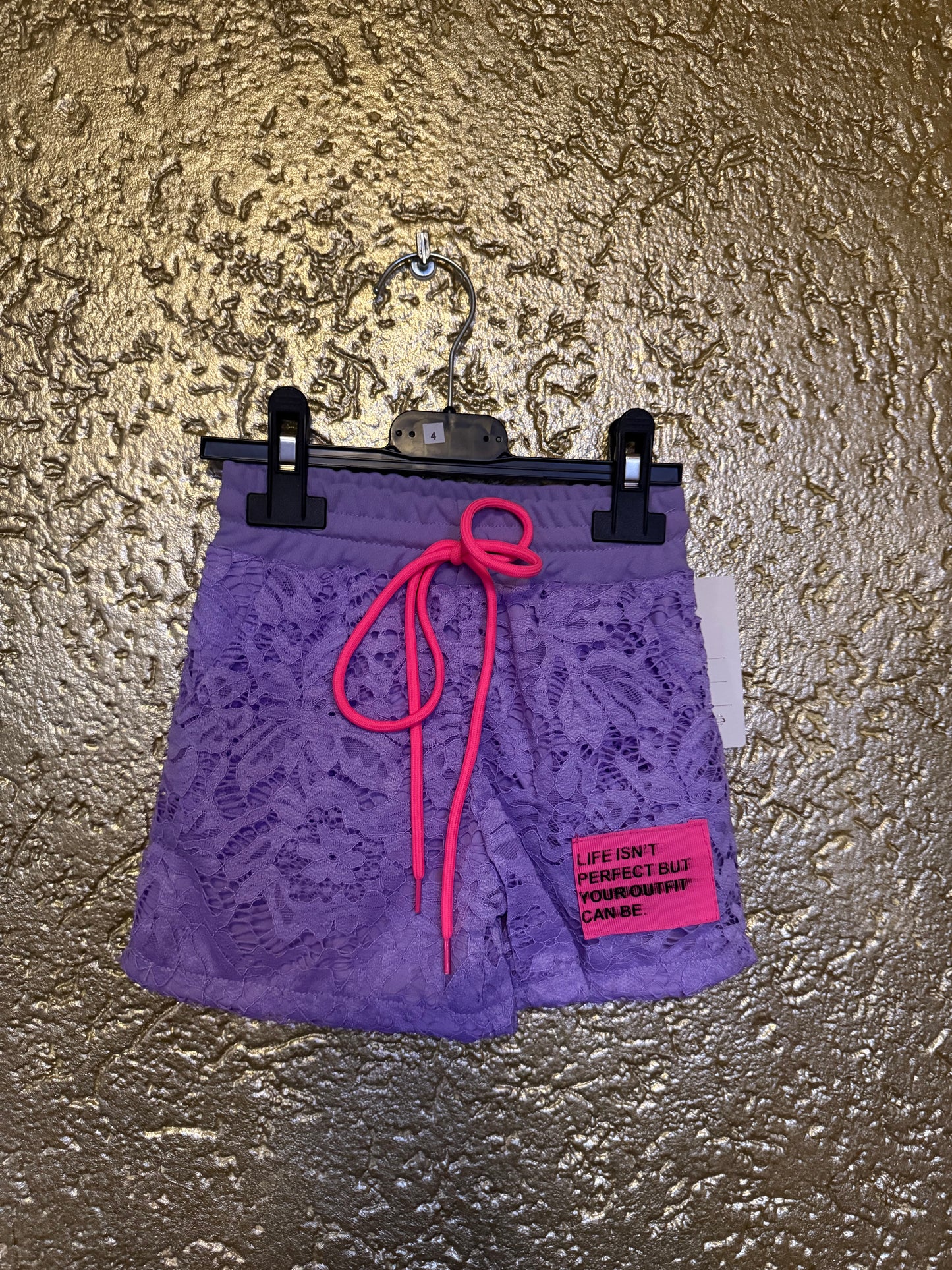 Trendy lace set purple