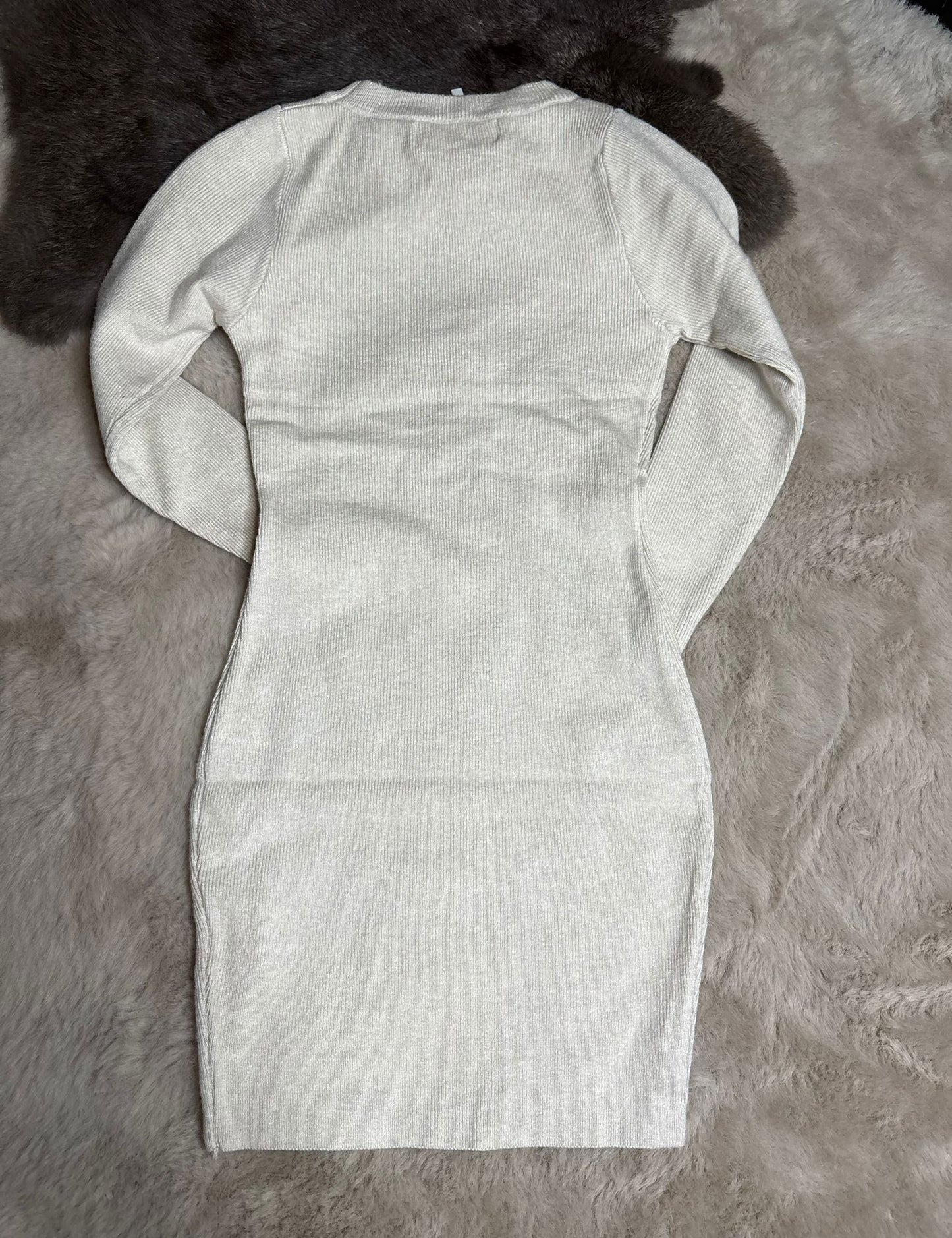 parel bow dress white