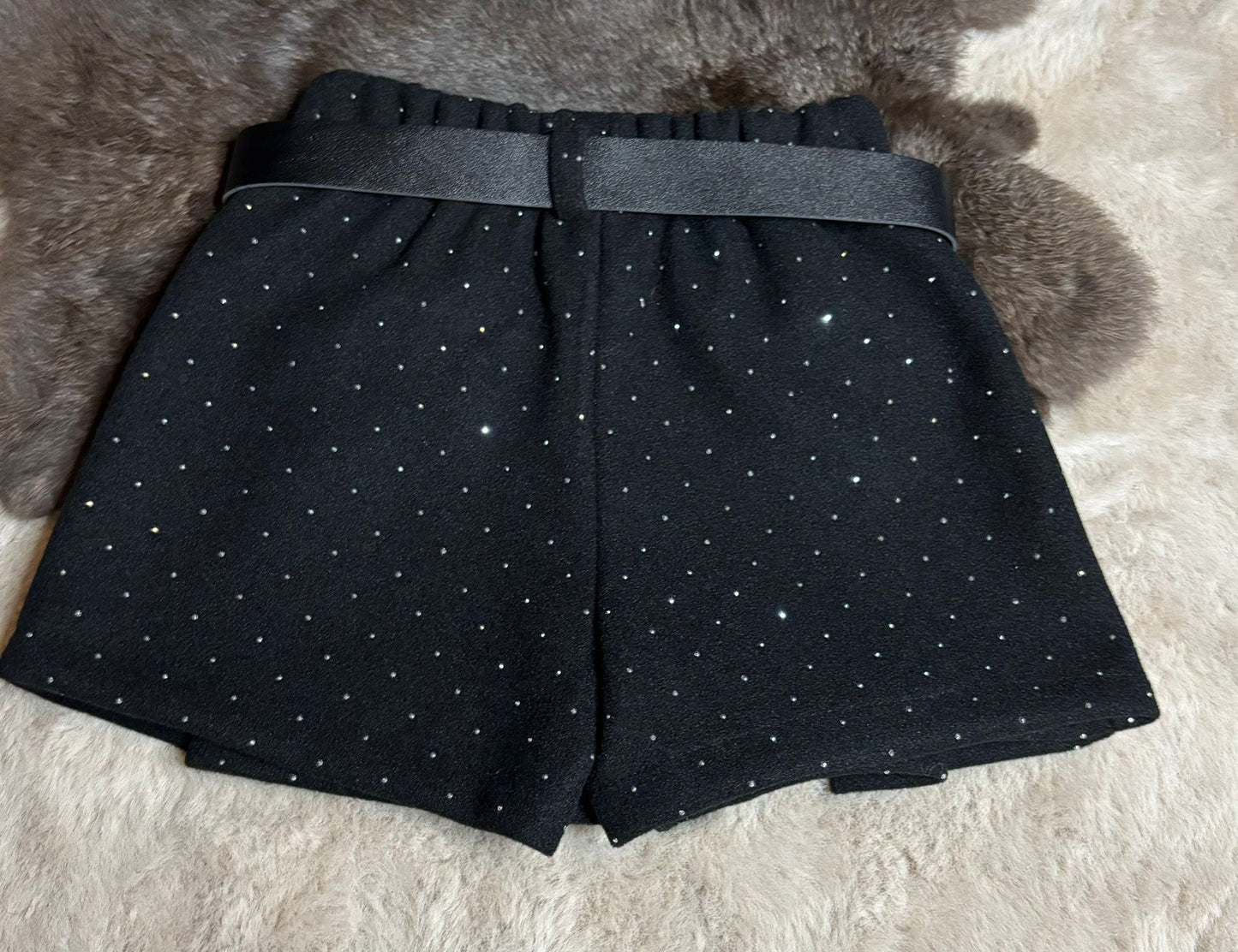glitter short zwart