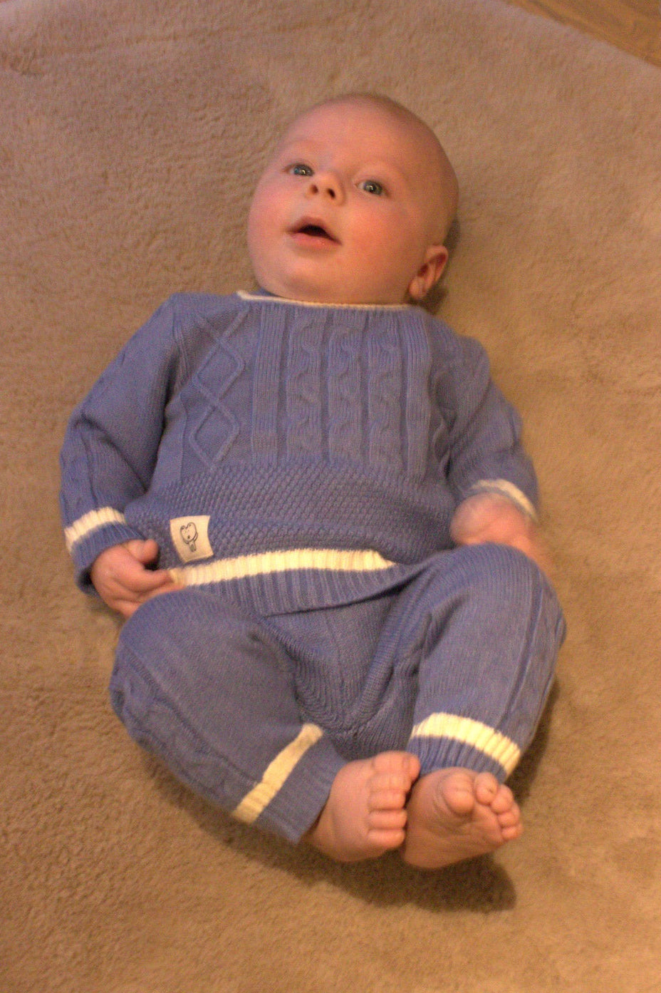 knitted sweater blue