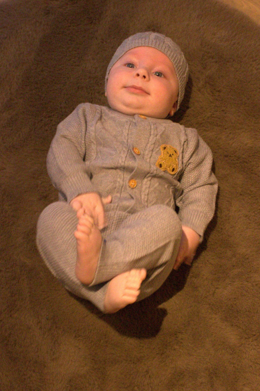 teddy knitted blouse grey