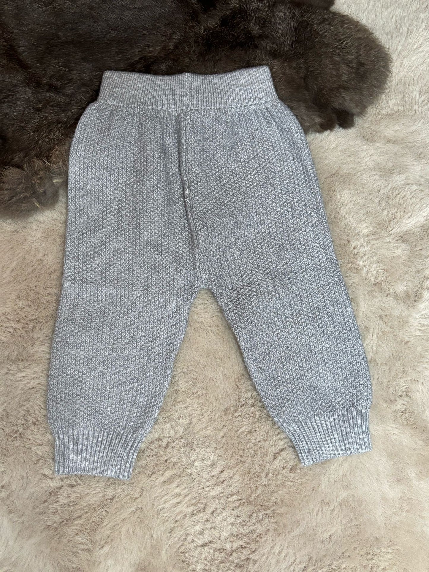 knitted pants grey