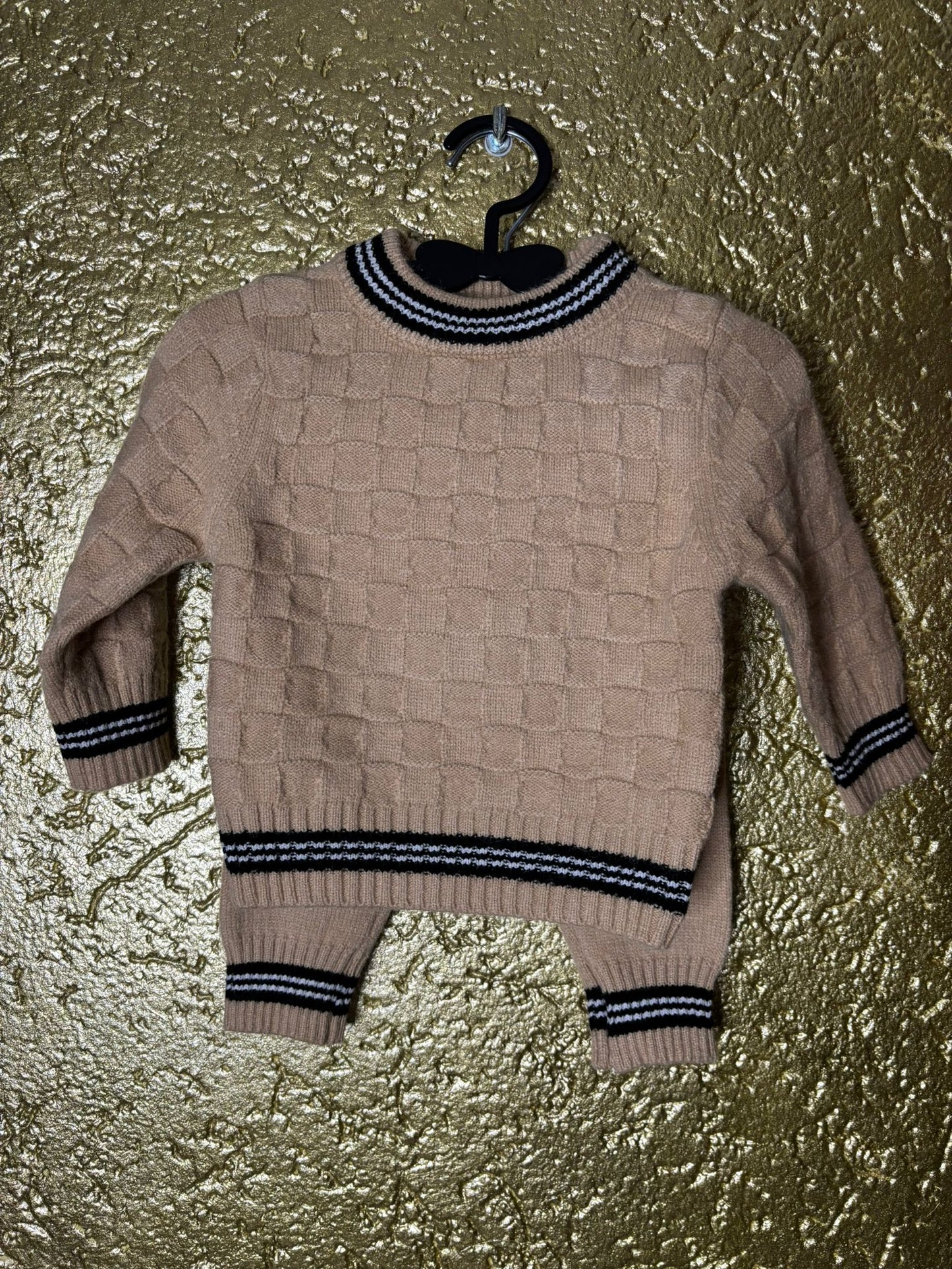 knitted set beige