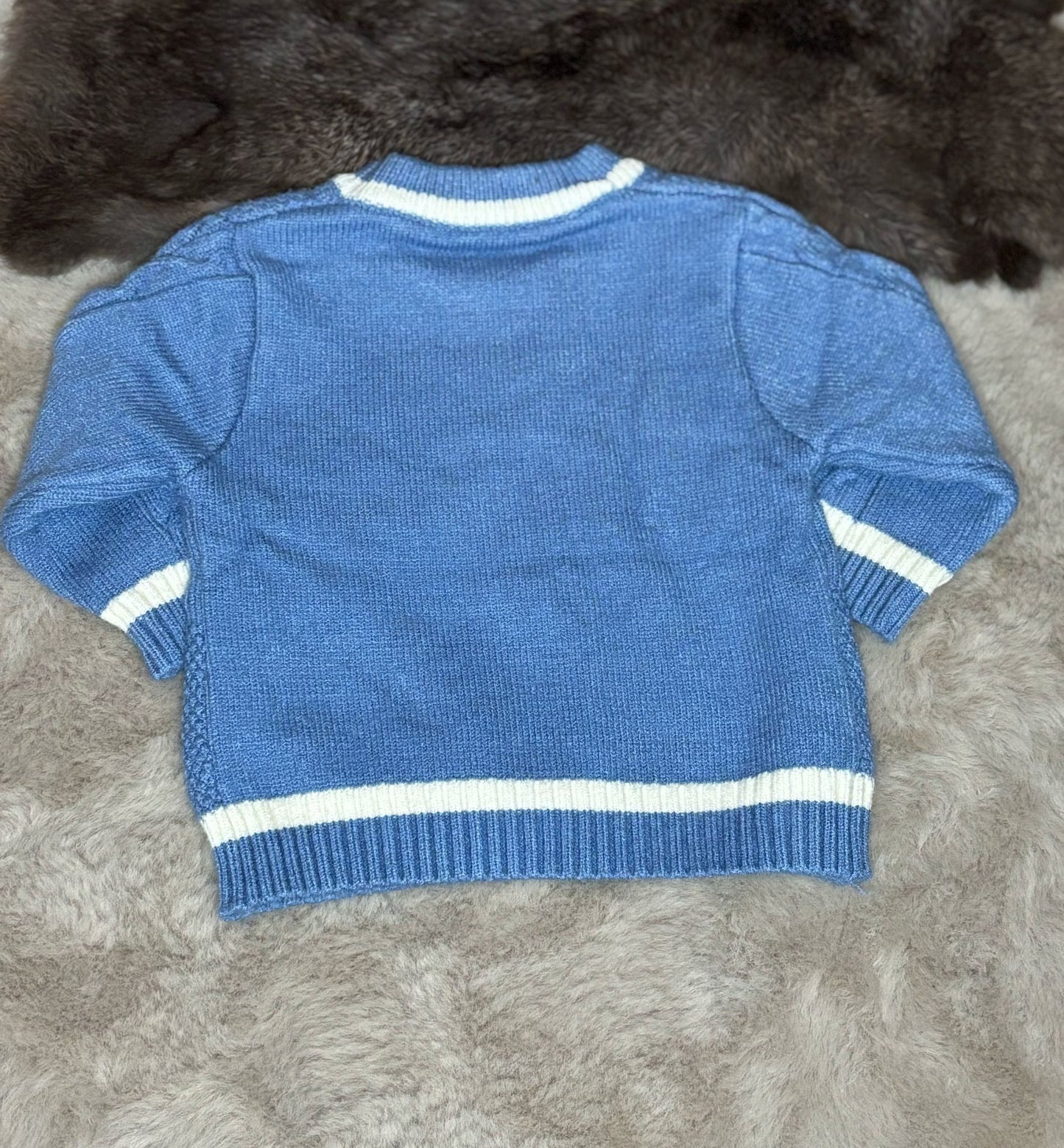 knitted sweater blue