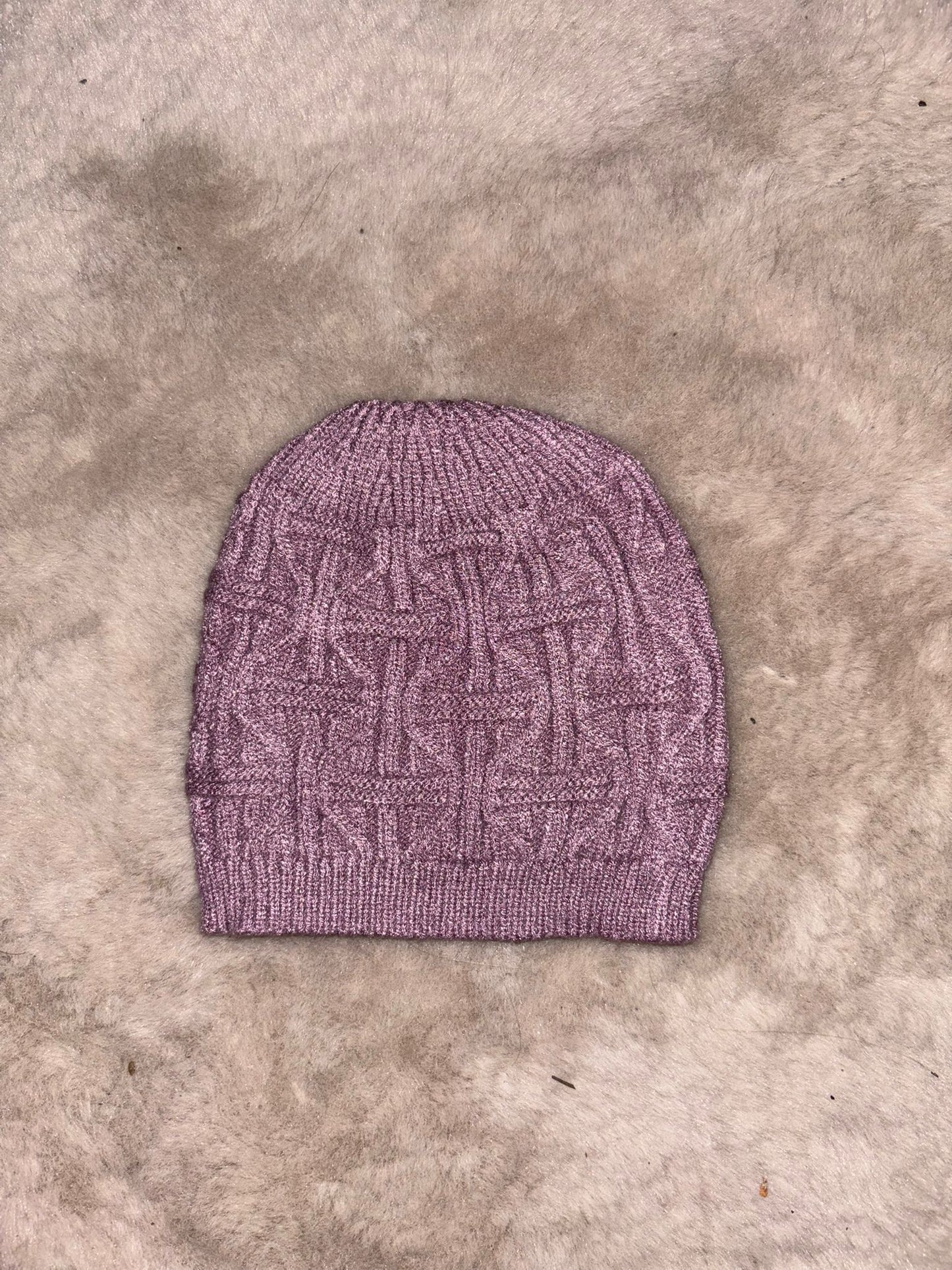 knitted muts purple