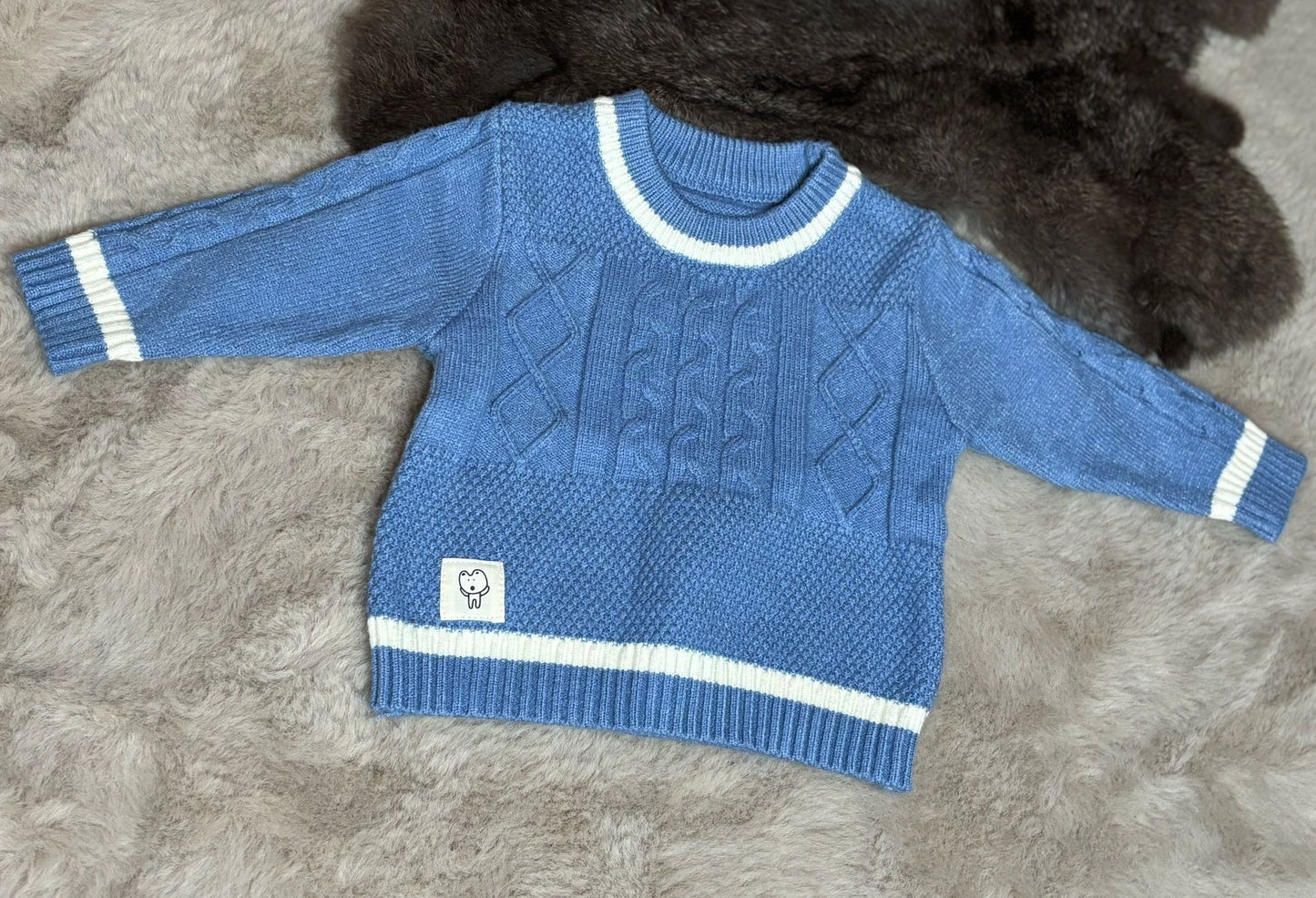 knitted sweater blue