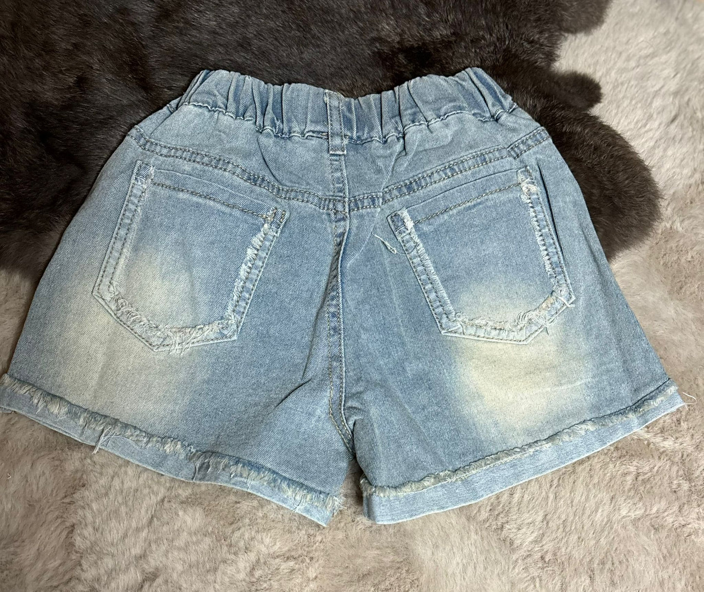 lv glitter short jeans