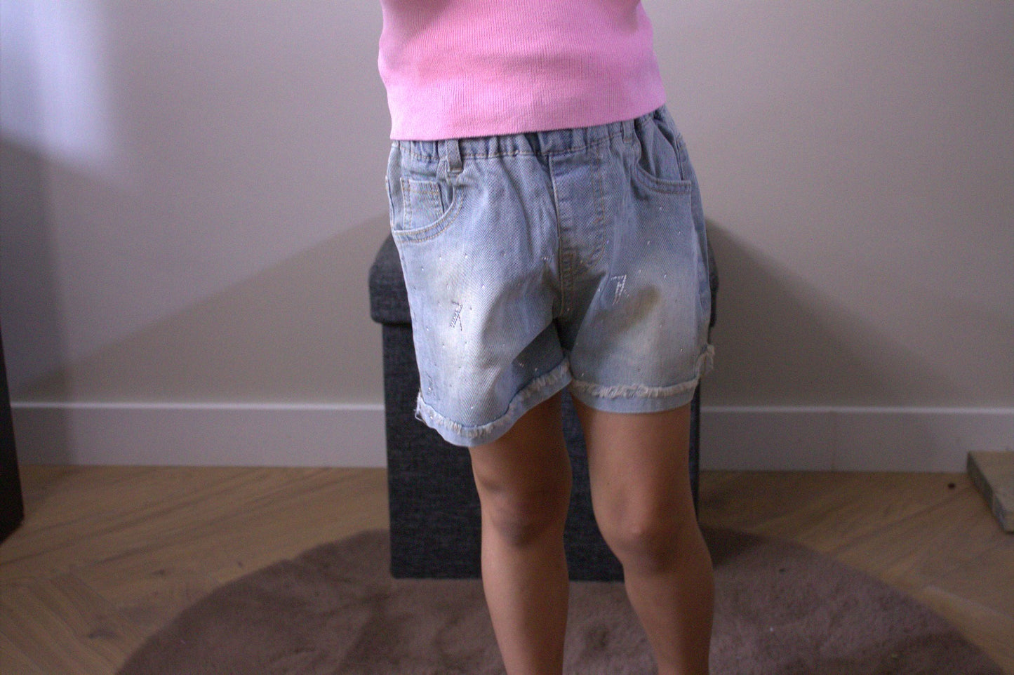 lv glitter short jeans