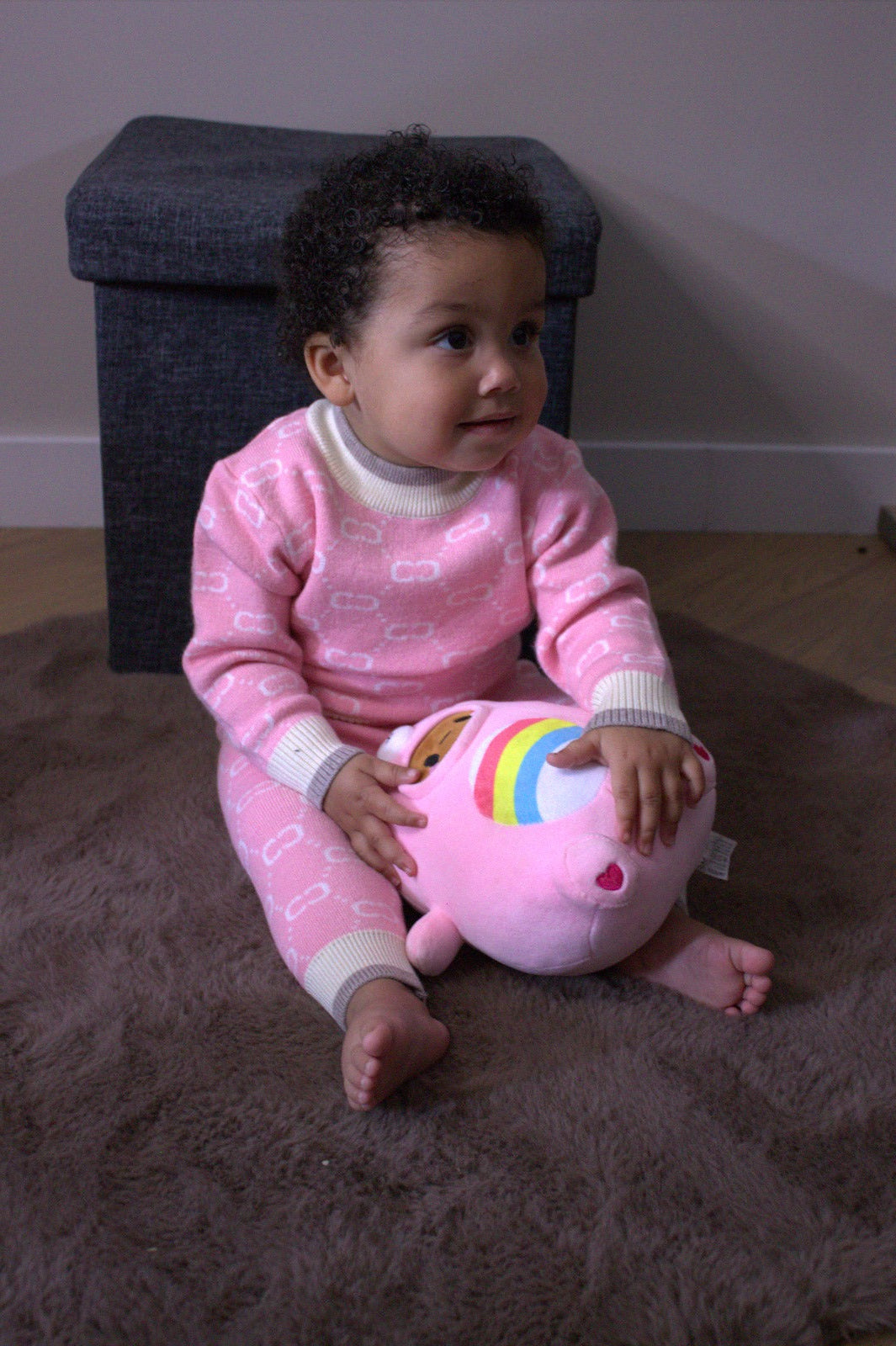 CC knitted pants pink