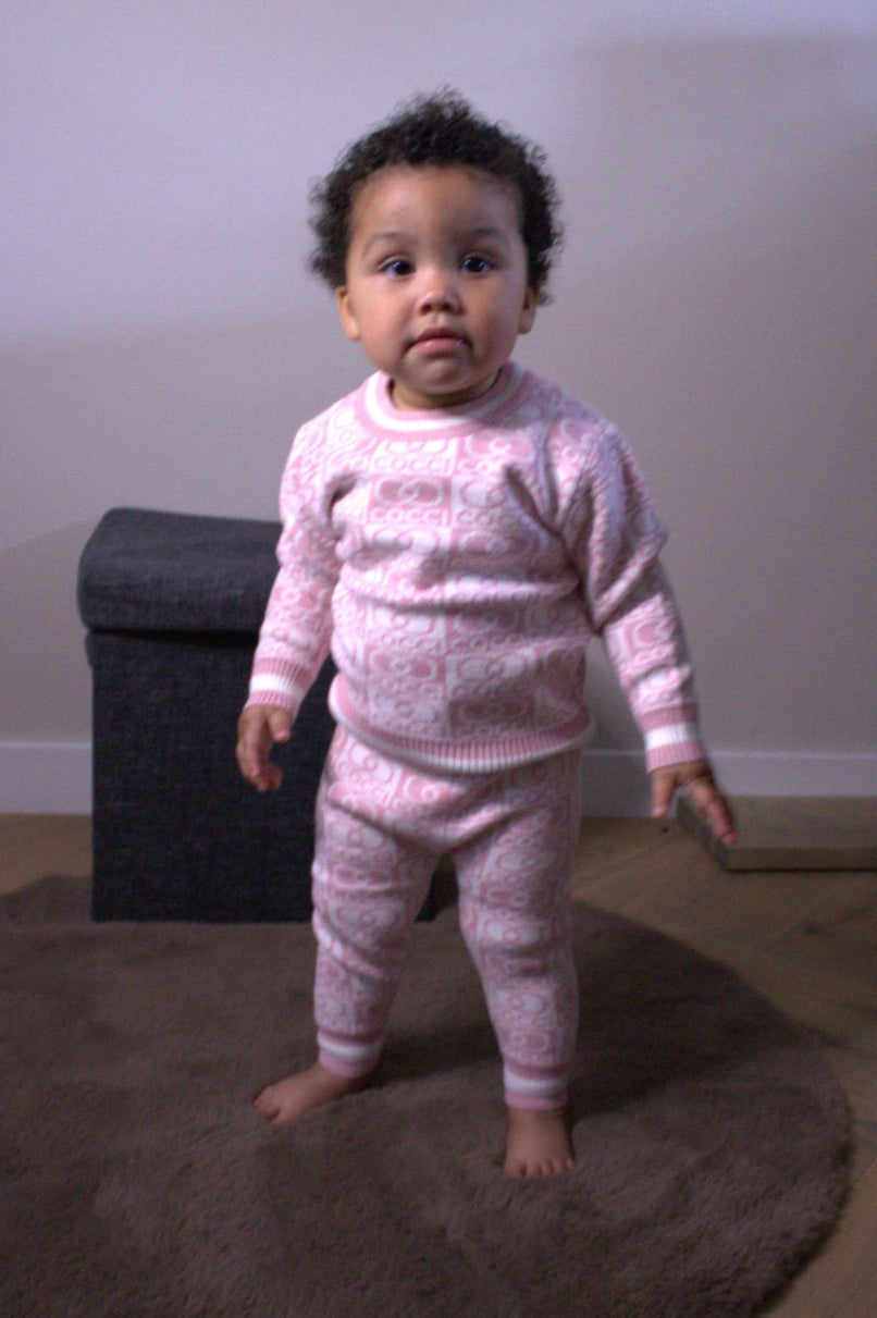 cocci knitted pants pink