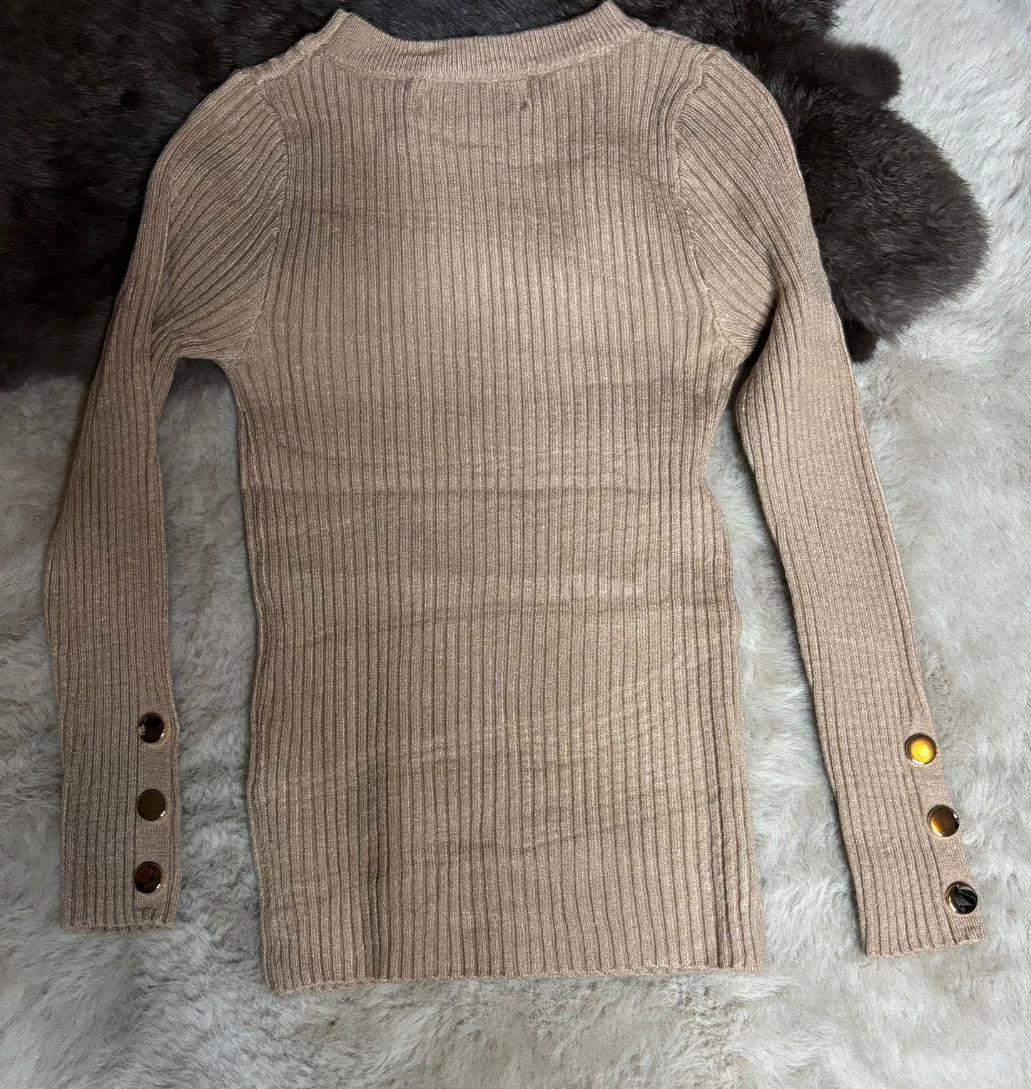 Ribbed sweater brown