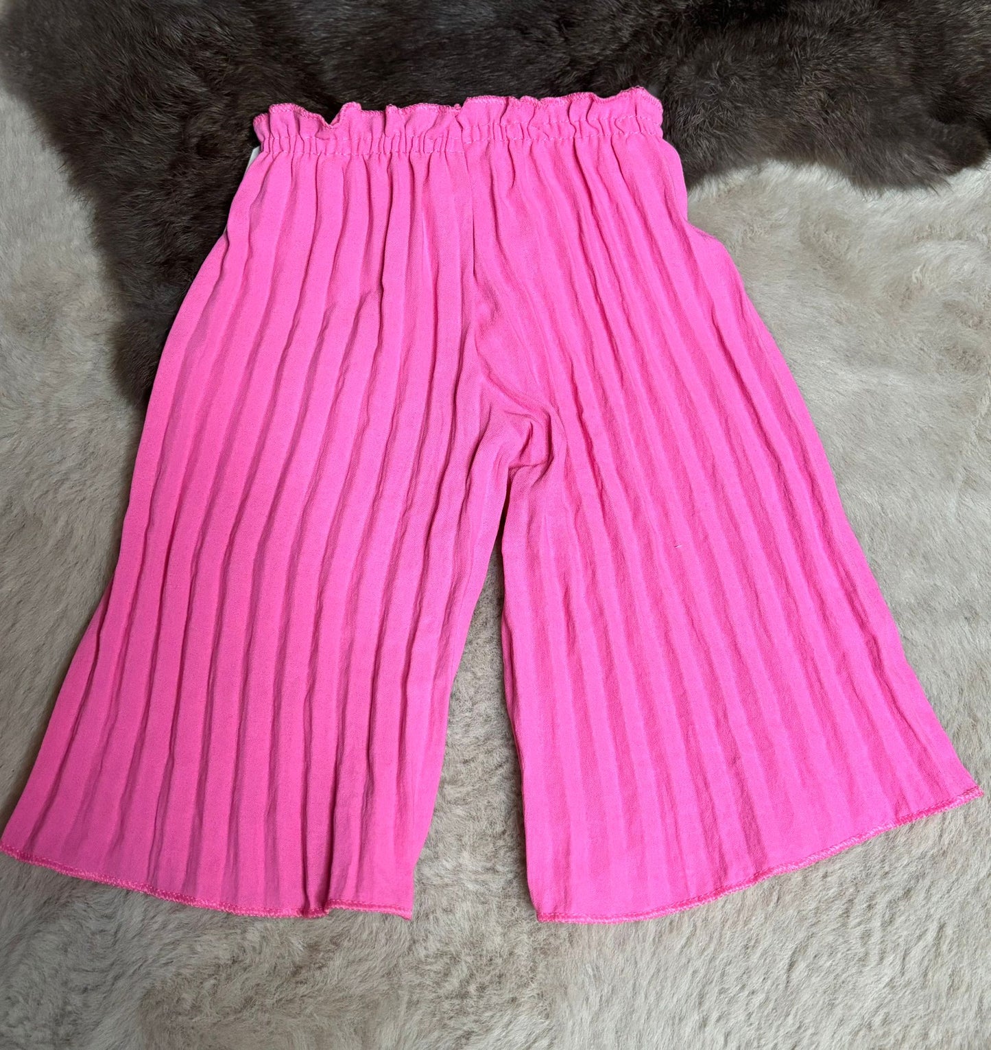 ribbed wide leg pants fuchsia