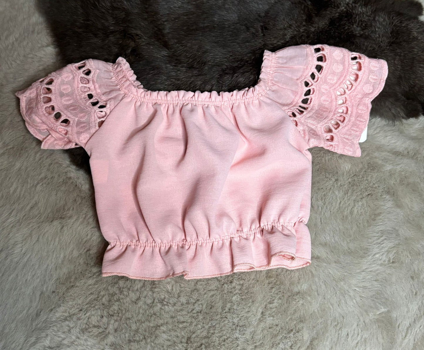 sweet lace summer top pink