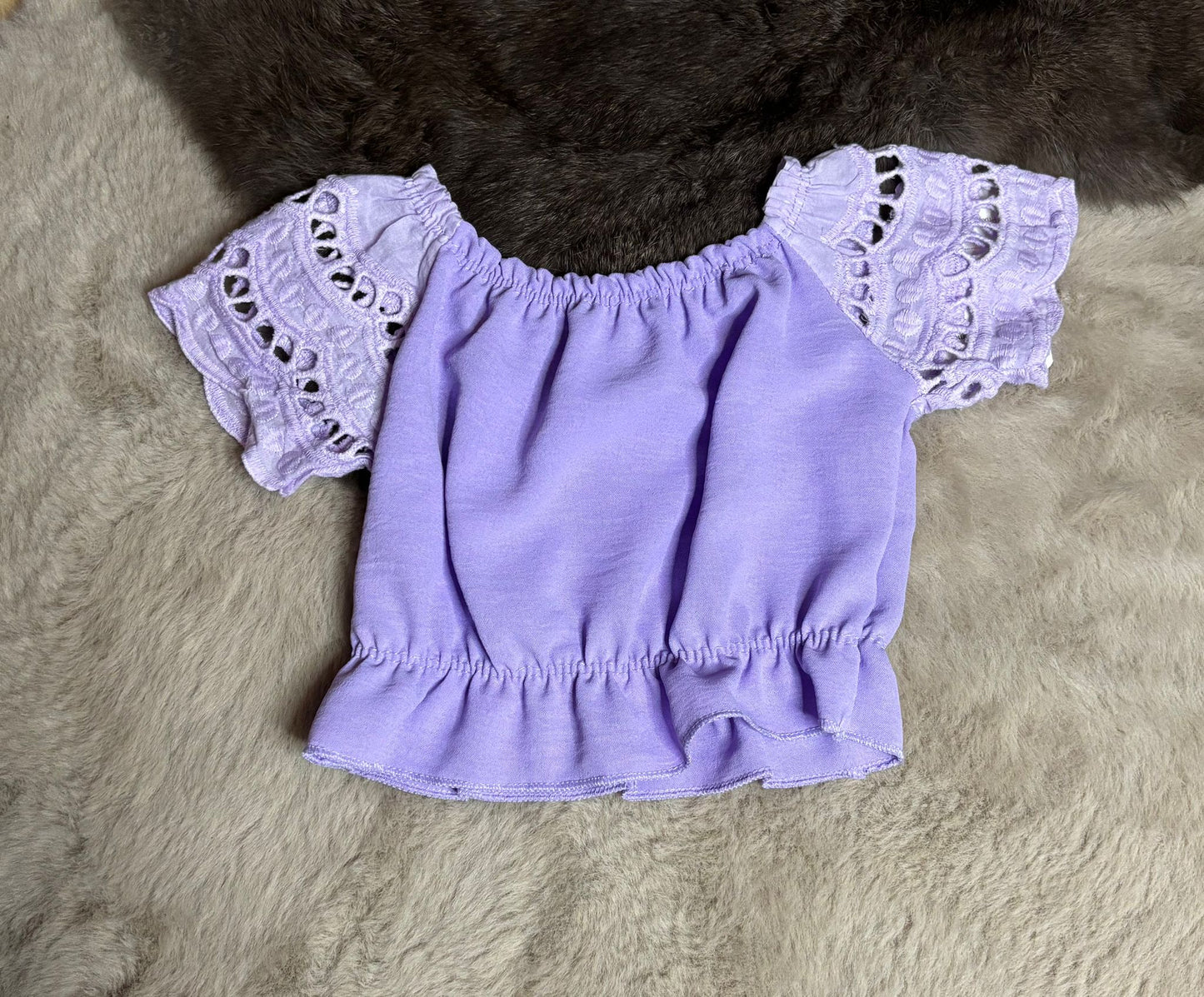 sweet lace summer top purple