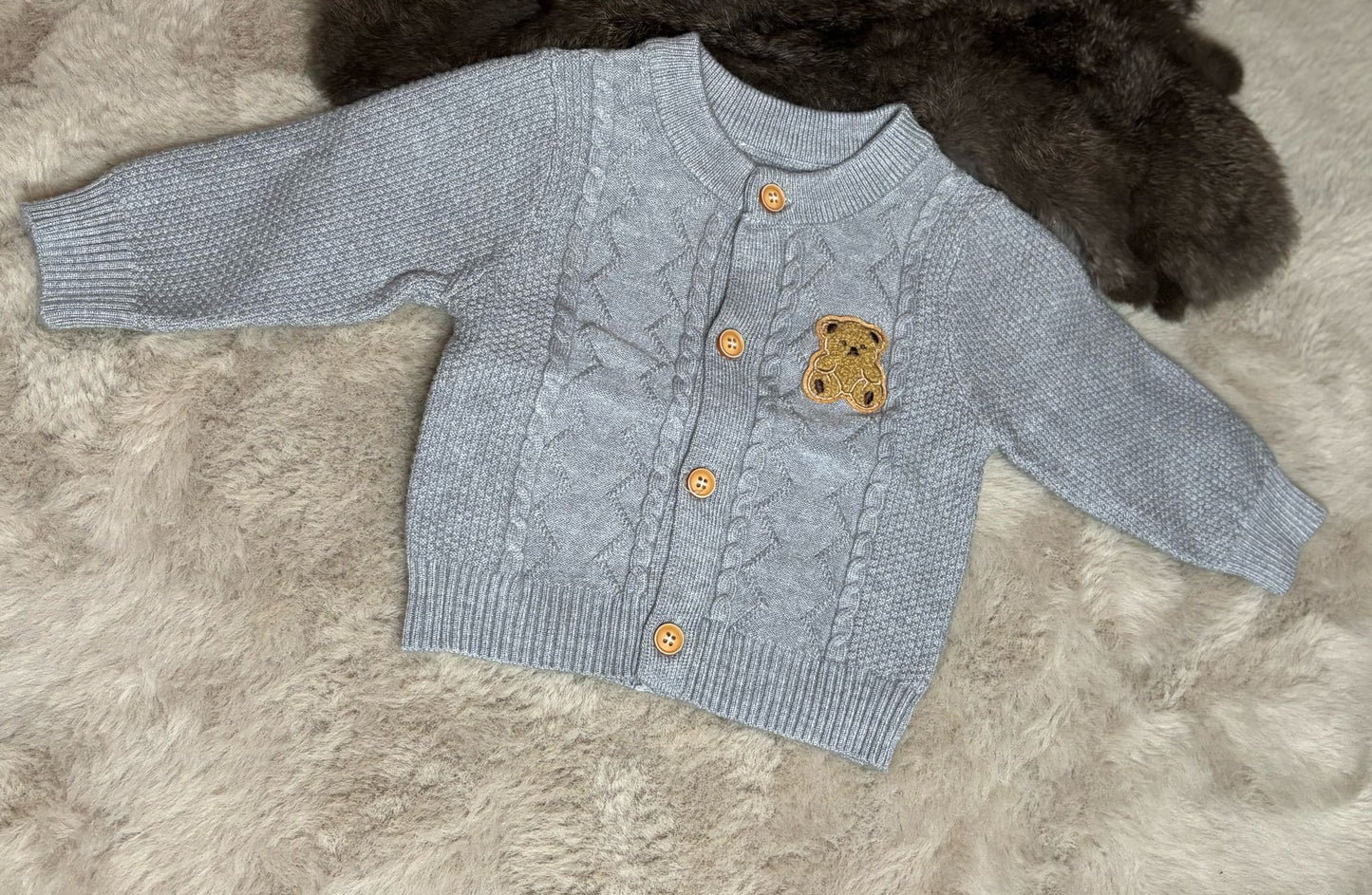 teddy knitted blouse grey