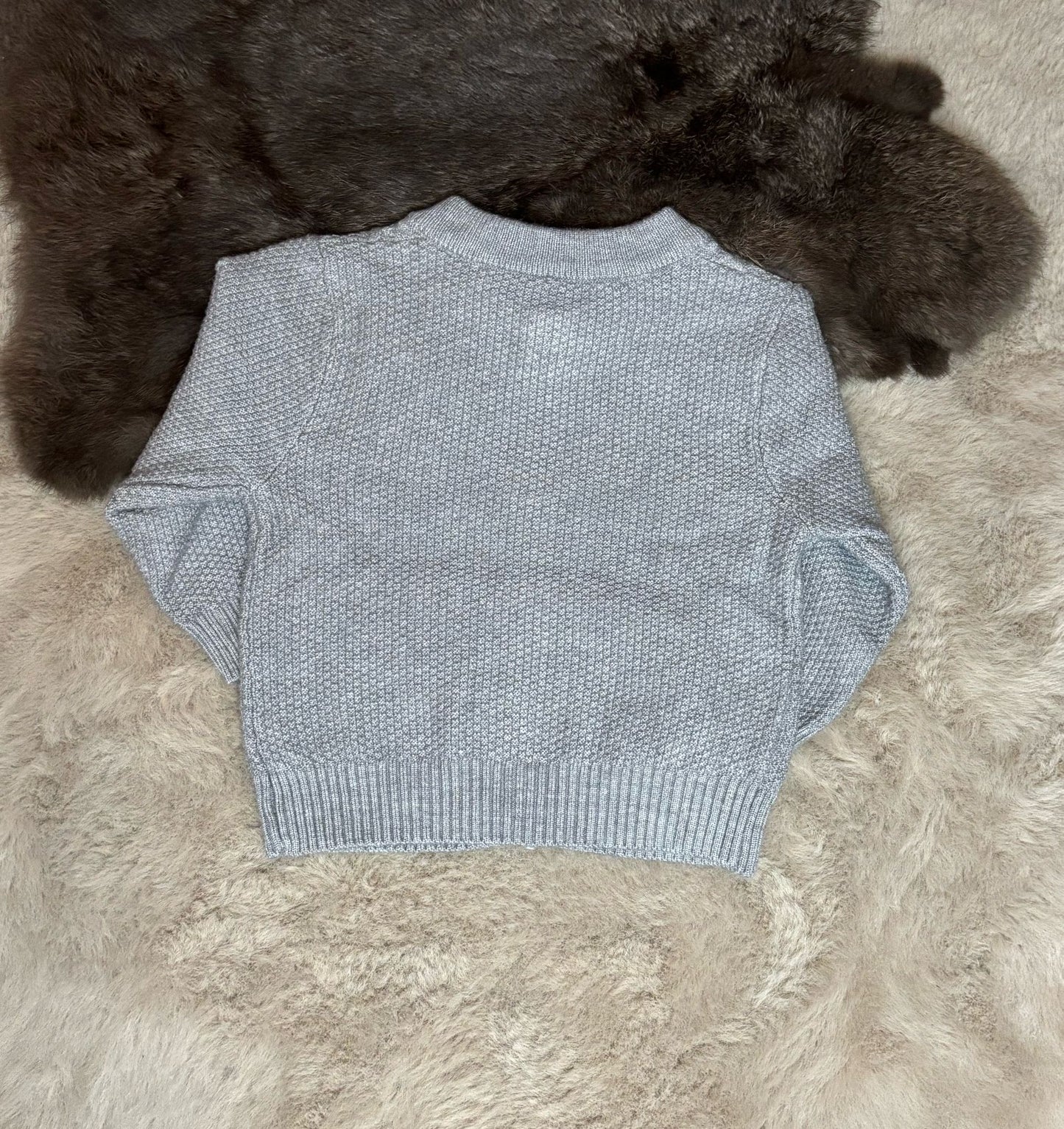 teddy knitted blouse grey
