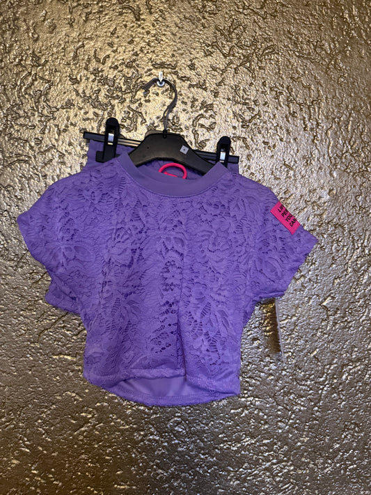 Trendy lace set purple