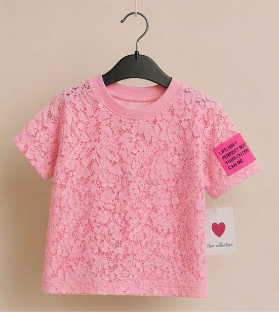 Trendy lace set pink