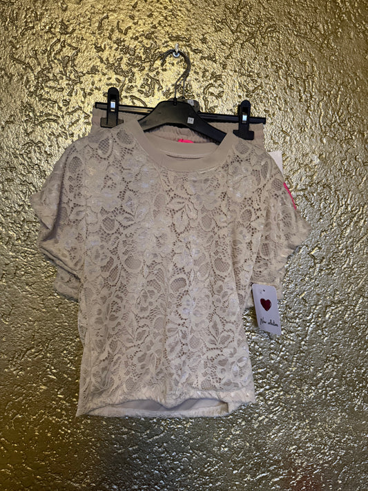 Trendy lace set beige