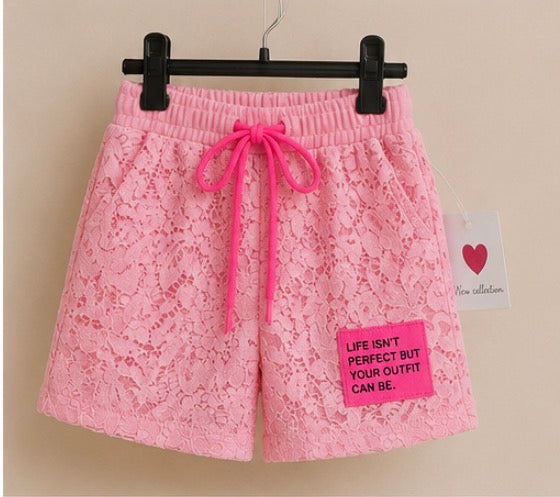 Trendy lace set pink