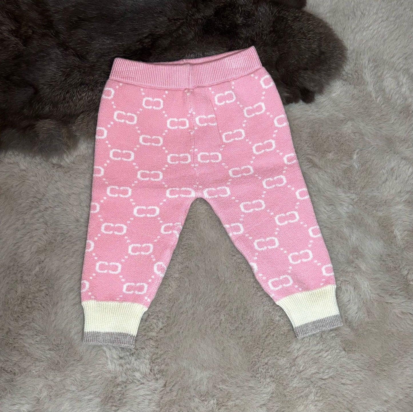 CC knitted pants pink