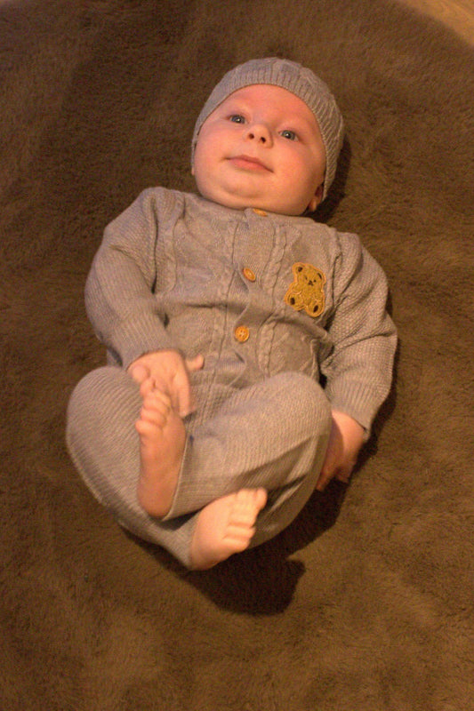 teddy set grey