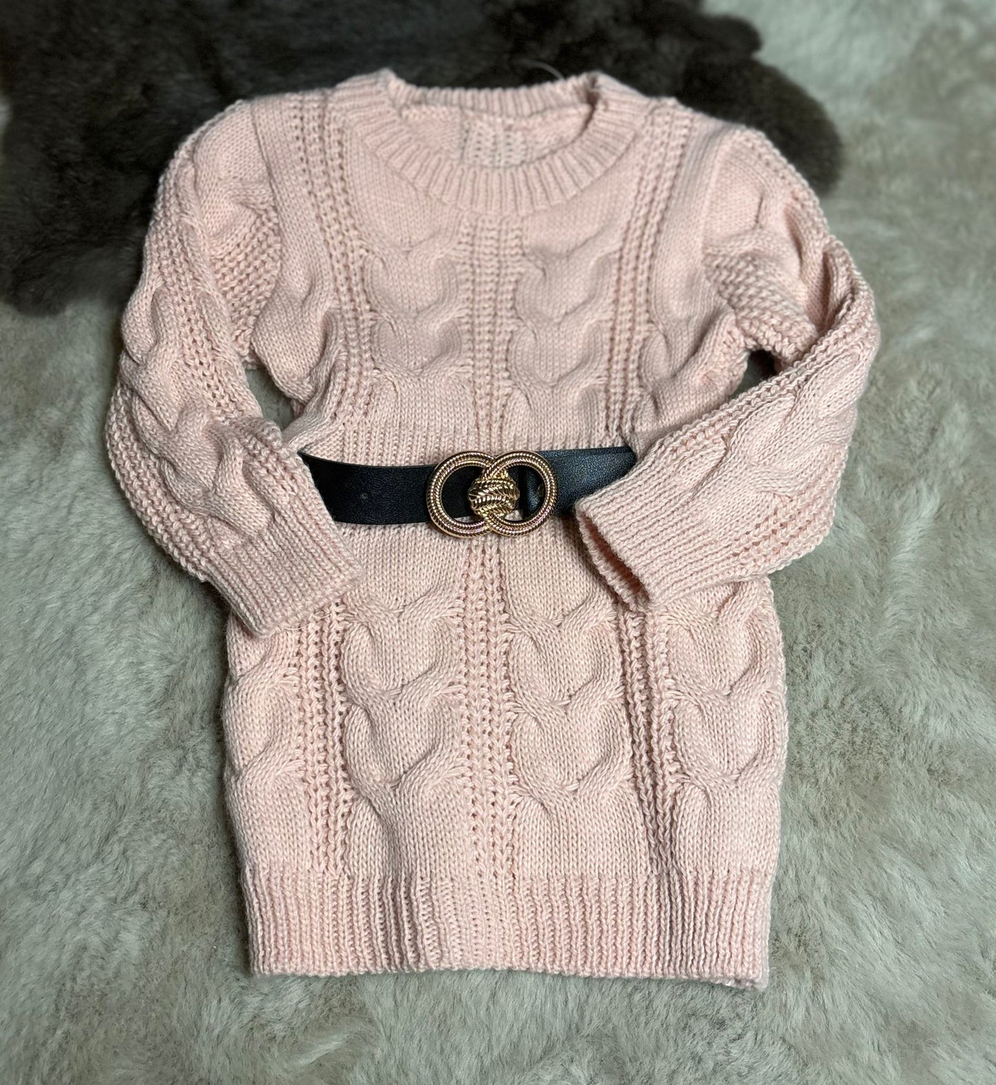 knitted dress pink