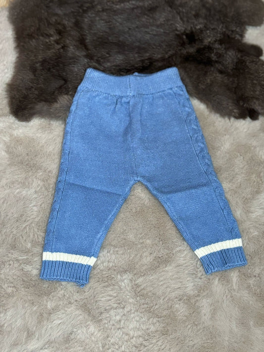 knitted pants blue