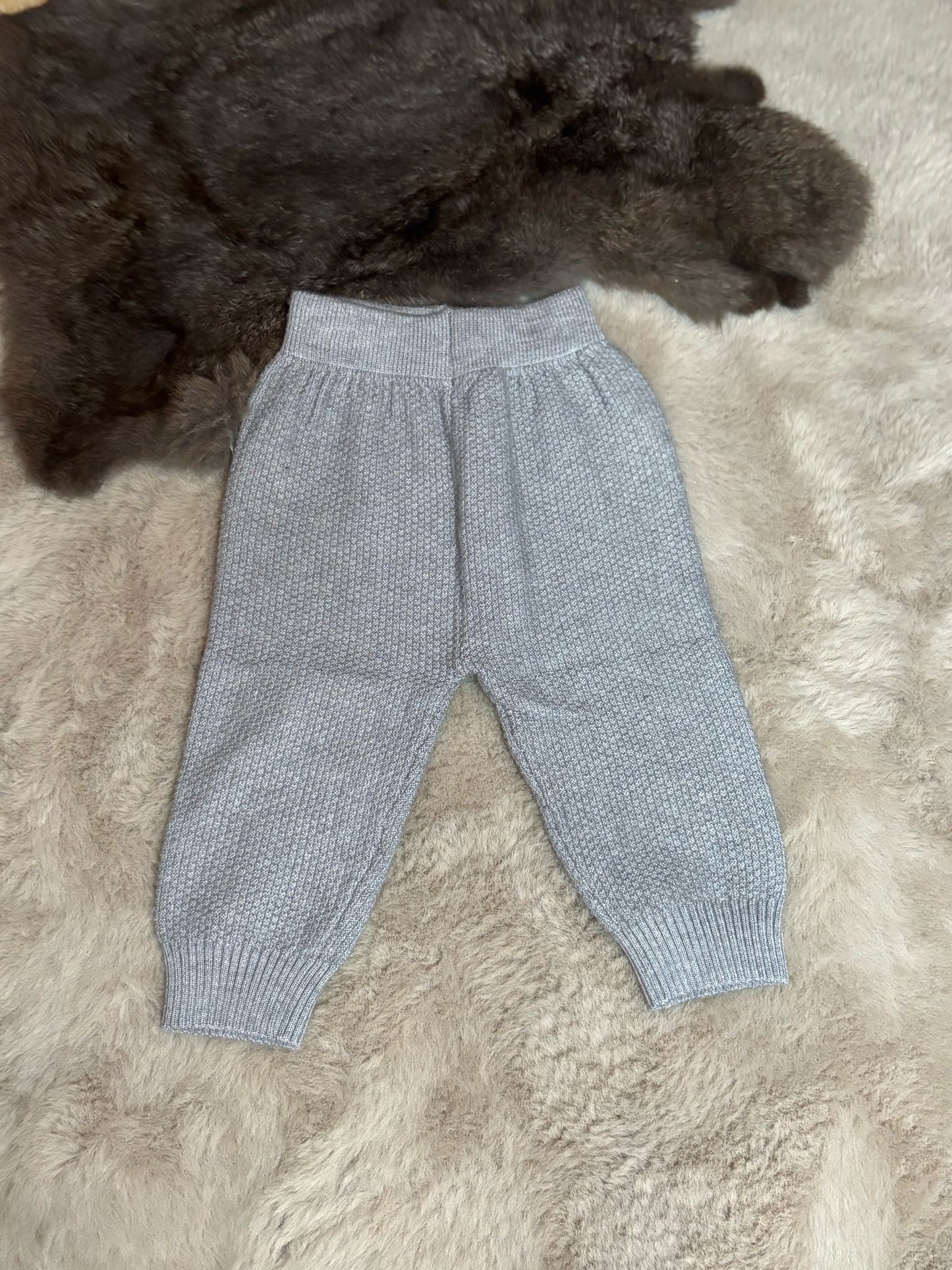 knitted pants grey