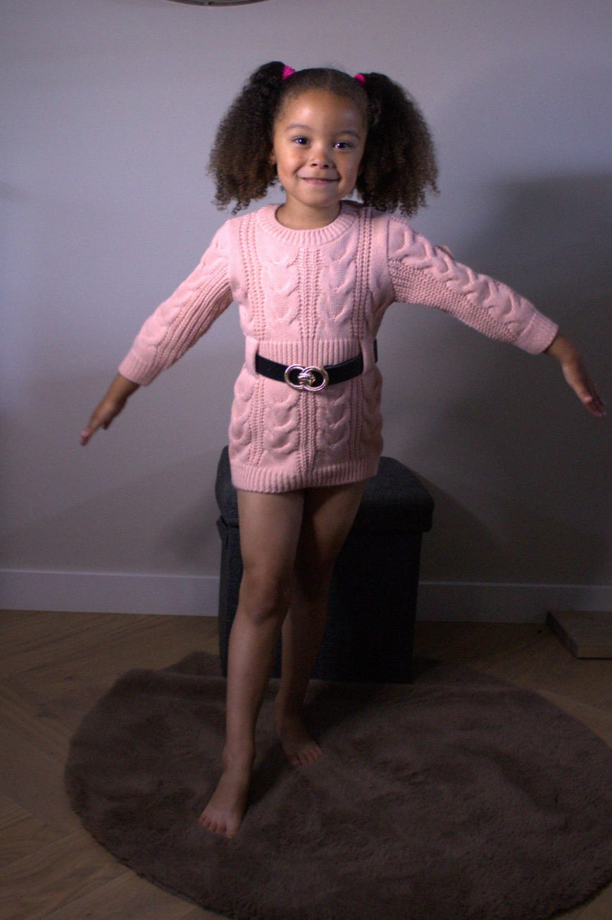 knitted dress pink