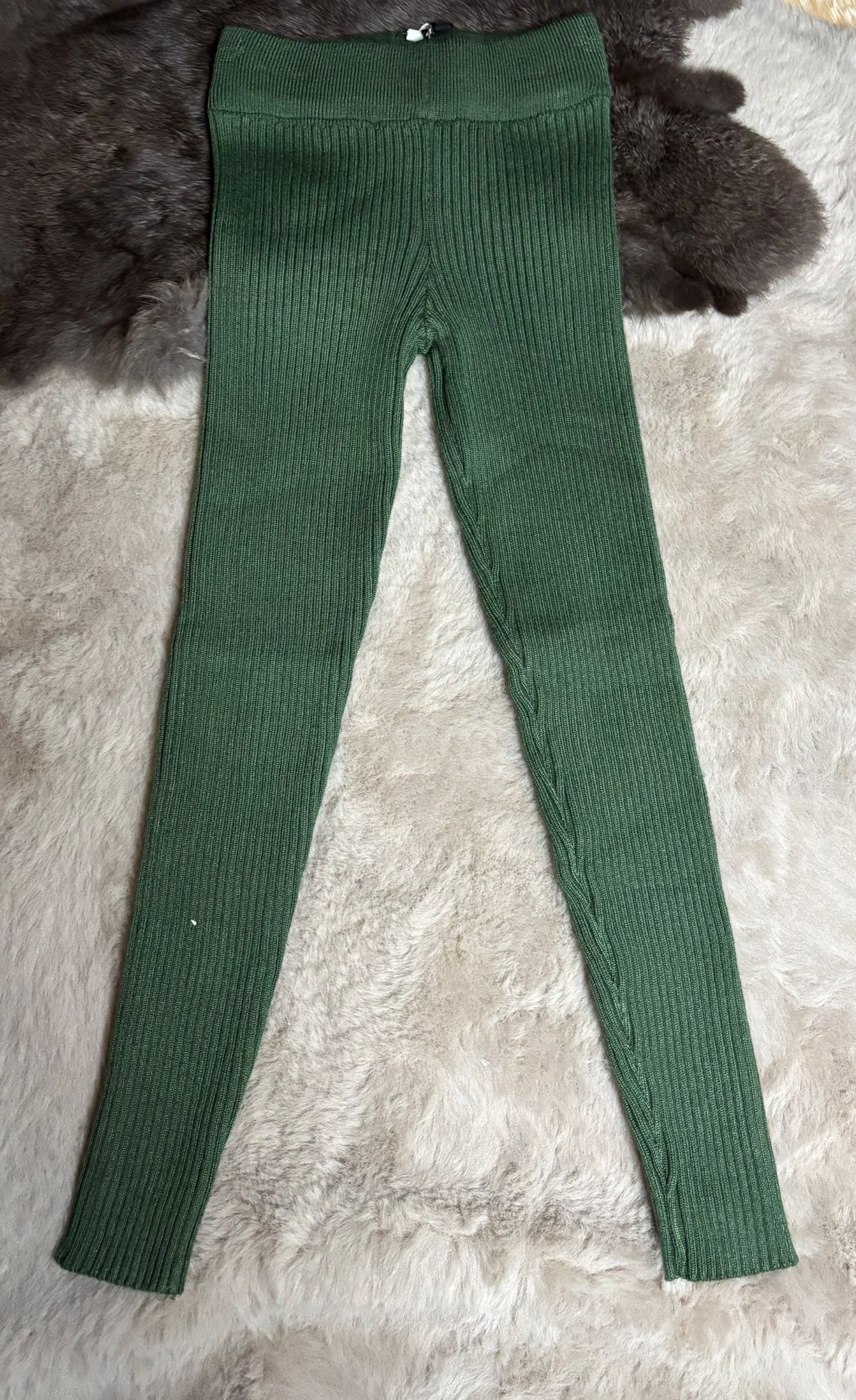 Ribbed set green