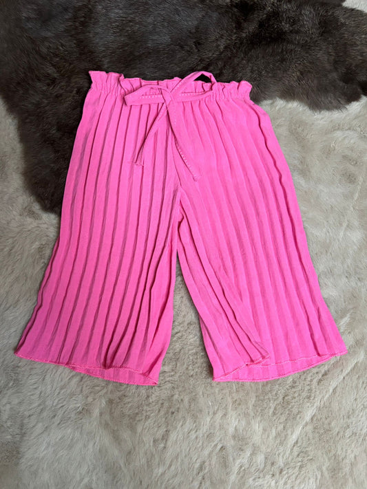 ribbed wide leg pants fuchsia