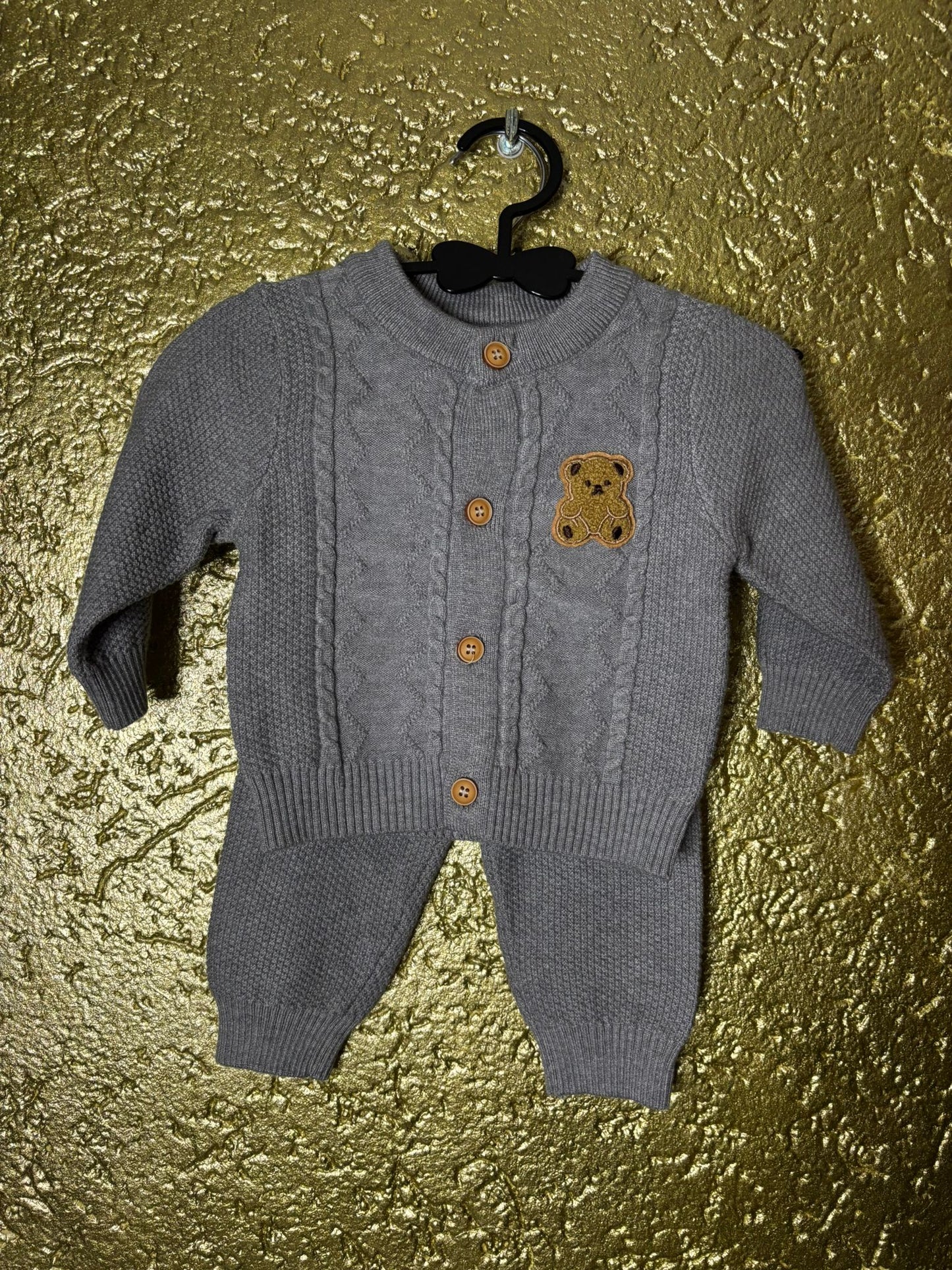 teddy set grey
