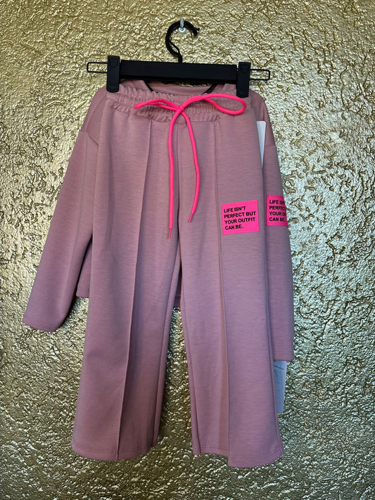 trendy comfy set pink